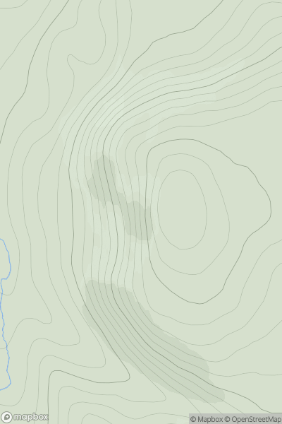 Thumbnail image for Meall an Fheadain [Durness to Loch Shin] showing contour plot for surrounding peak